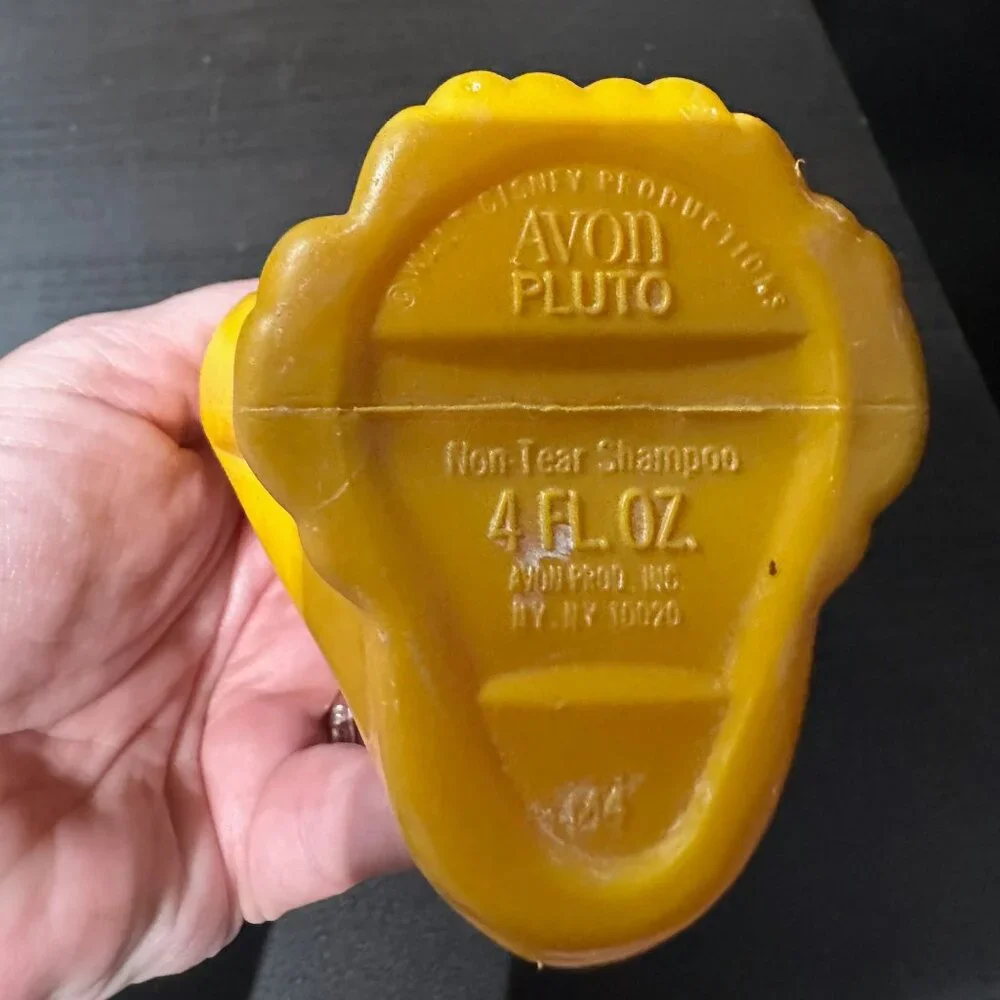 Vintage 1970 Disney Pluto Avon Empty Shampoo Bottle EUC